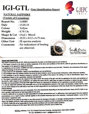 4.74/CT Natural Yellow Sapphire With Govt Lab Certificate-YELSA9U